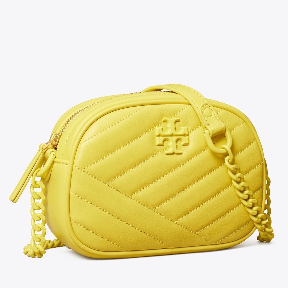 Tory Burch Kira Chevron powder coated small camera
